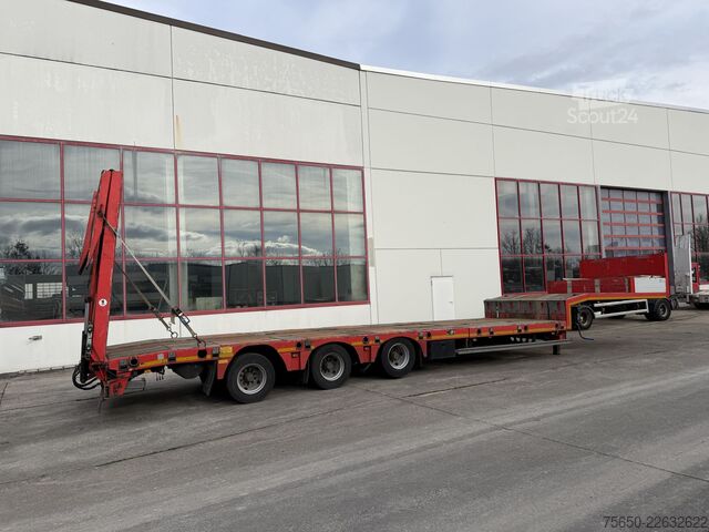 Dieplader oplegger Kässbohrer LB3E  3 Achs Satteltieflader, komplett überfahrbar