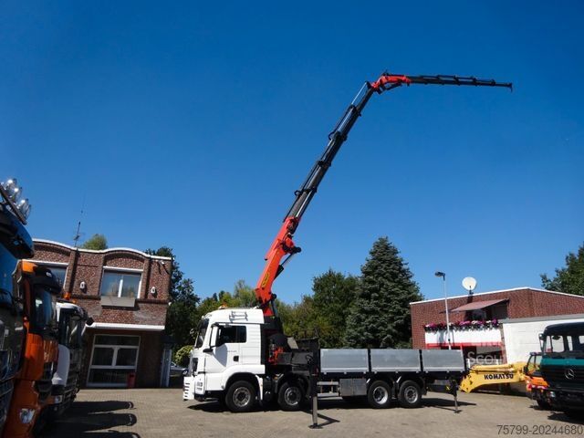 Grue montée sur camion MAN 35.480 HYDRO TGS Pritsche + PK 65002 Kran 8x2-4