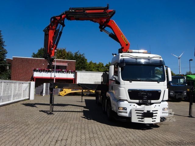 Grue montée sur camion MAN 35.480 HYDRO TGS Pritsche + PK 65002 Kran 8x2-4