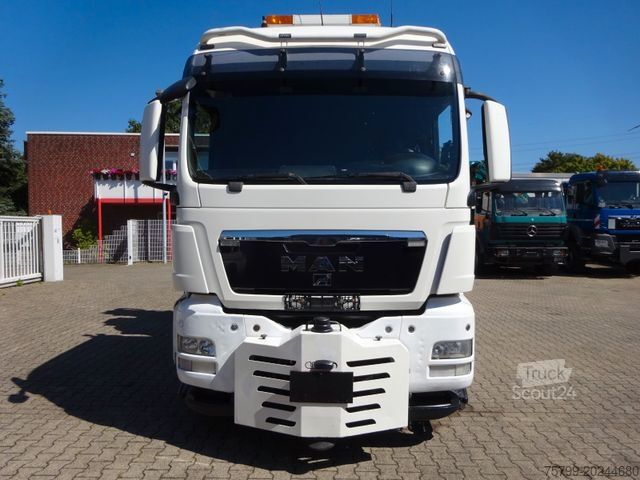 Grue montée sur camion MAN 35.480 HYDRO TGS Pritsche + PK 65002 Kran 8x2-4