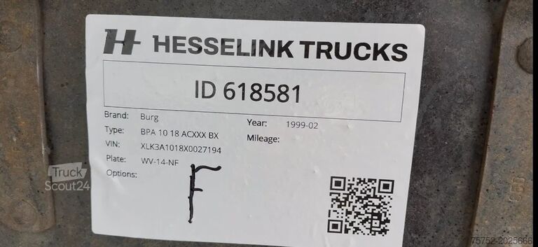 Containertransport Burg 3AS Containeraanhangwagen, €3900,  APK tot 28-0...