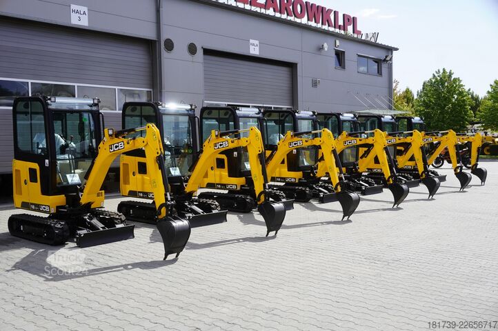 Minigravemaskine på bælter - 7 stk. JCB 16 C-1 mini crawler excavator / joystick