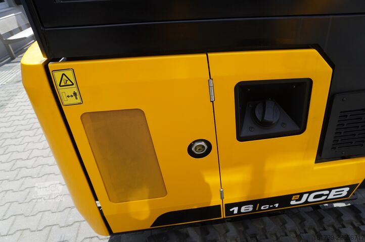 Minigravemaskine på bælter - 7 stk. JCB 16 C-1 mini crawler excavator / joystick