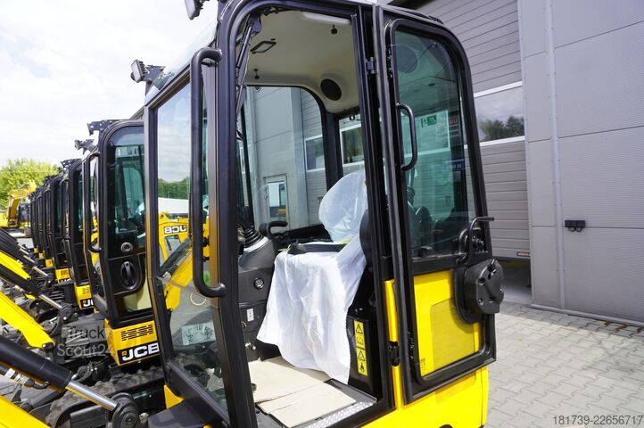 Minigravemaskine på bælter - 7 stk. JCB 16 C-1 mini crawler excavator / joystick