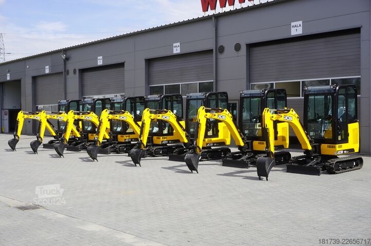 Minigravemaskine på bælter - 7 stk. JCB 16 C-1 mini crawler excavator / joystick