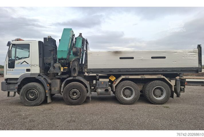 شاحنة قلاب Iveco 480 Eurotrakker 8x4/TÜV/Palfinger PK 44002 G/MEILLER