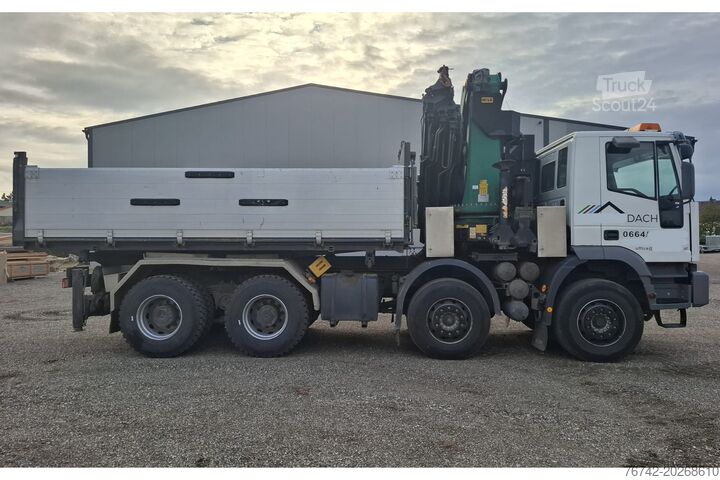 شاحنة قلاب Iveco 480 Eurotrakker 8x4/TÜV/Palfinger PK 44002 G/MEILLER