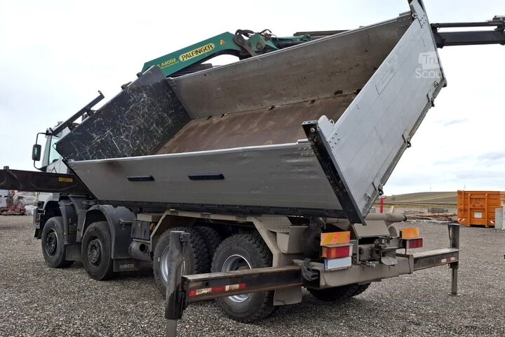 شاحنة قلاب Iveco 480 Eurotrakker 8x4/TÜV/Palfinger PK 44002 G/MEILLER