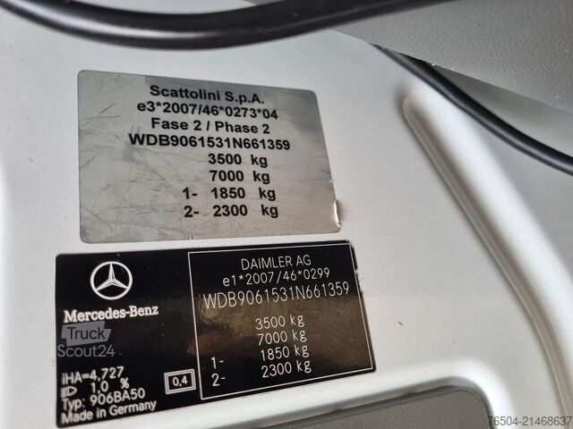 Kipper Mercedes-Benz Sprinter 513 CDI Kipper staal GVW 3500kg Trekg...