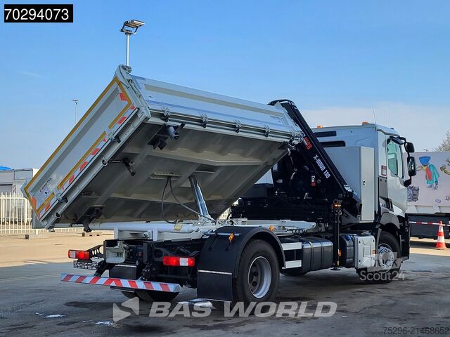 Benne à 3 côtés Renault C 430 4X2 NEW! HIAB X-Hiduo 138 Crane 6m3 Daute...