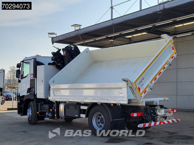 Benne à 3 côtés Renault C 430 4X2 NEW! HIAB X-Hiduo 138 Crane 6m3 Daute...