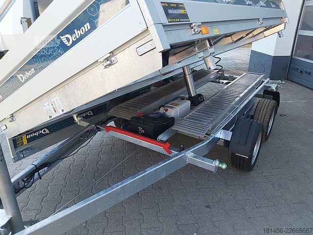 Kipper driezijdig Cheval Liberté PW 3.6 3500kg 3,6x1,8 Elektro Alurampen Stützen