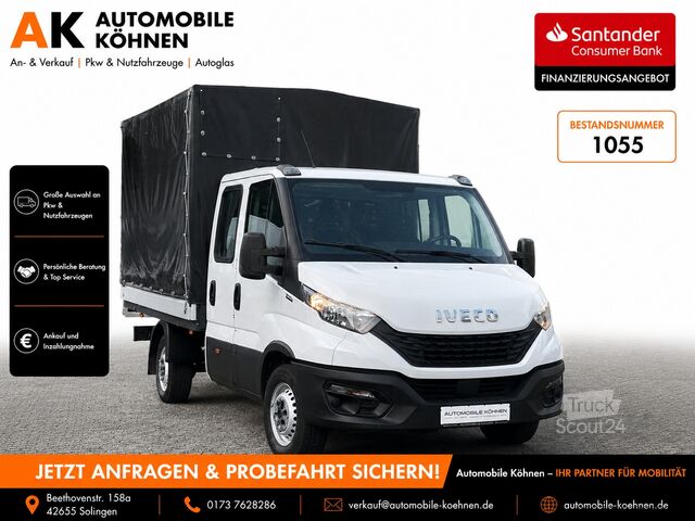 Curtain sider van Iveco 35S16 Pritsche Plane  DOKA   KLIMA   AHK   1 HAND