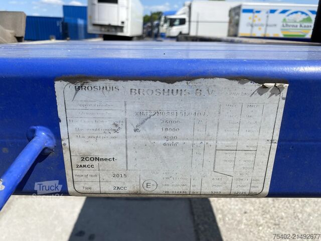 Transport av containrar Broshuis 2Connect 2AKCC / 4 Axles / 3x Steering Axle / 2...