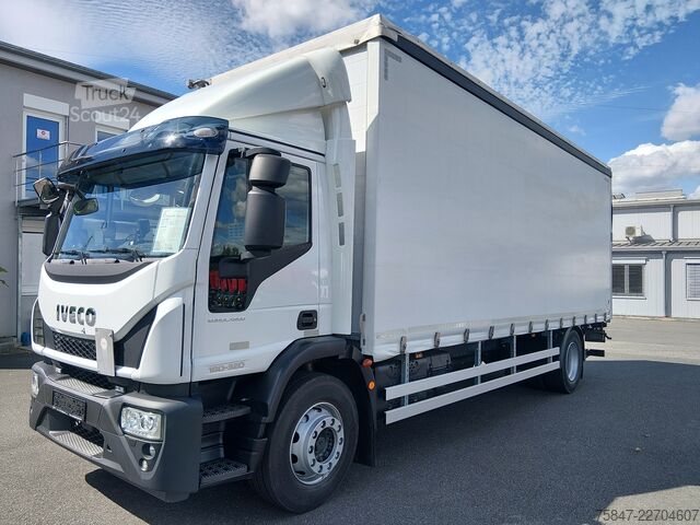 бортовой грузовик с тентом Iveco EuroCargo ML 180 E 32/P  Gardine LBW