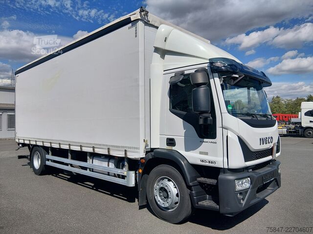 бортовой грузовик с тентом Iveco EuroCargo ML 180 E 32/P  Gardine LBW