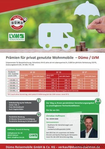 Lakóautó PÖSSL 2 WIN Vario | Markise, RFK, AHK,  Alufelgen