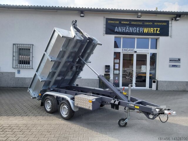 Mulden damper Vezeko KONOS Muldenkipper und Hakenlift Container Anhänger direkt verfügbar