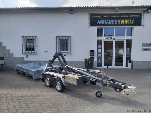 Mulden damper Vezeko KONOS Muldenkipper und Hakenlift Container Anhänger direkt verfügbar