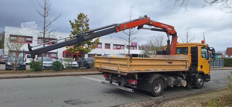 3-way tipper MAN TGL12.250PS Kipper mit Kran+Funk