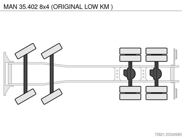 Zuigvoertuig MAN 35.402 8x4 (ORIGINAL LOW KM )