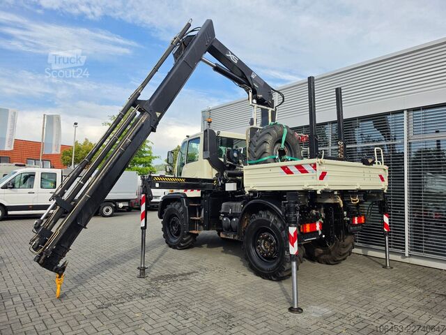 Truck mounted crane MERCEDES-BENZ U 400 Kran Hiab 166-5/Funk/Seilwinde/LOF Zul.