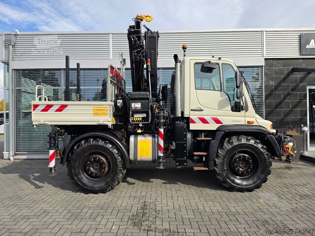 Truck mounted crane MERCEDES-BENZ U 400 Kran Hiab 166-5/Funk/Seilwinde/LOF Zul.
