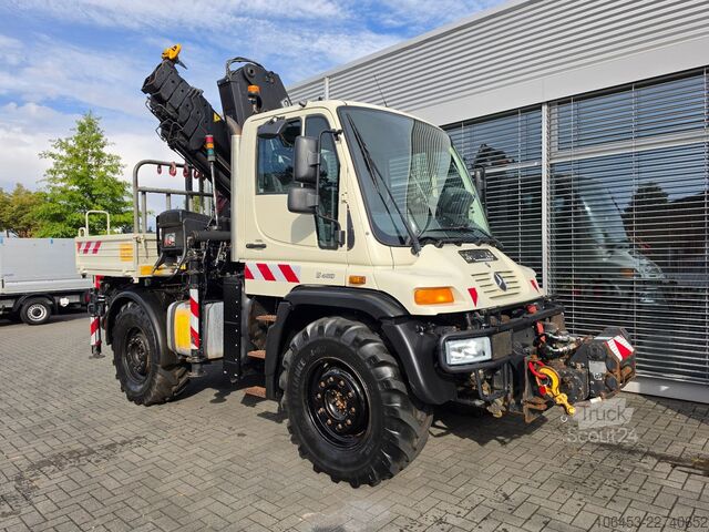 Autokran MERCEDES-BENZ U 400 Kran Hiab 166-5 Funk Seilwinde LOF Zul.