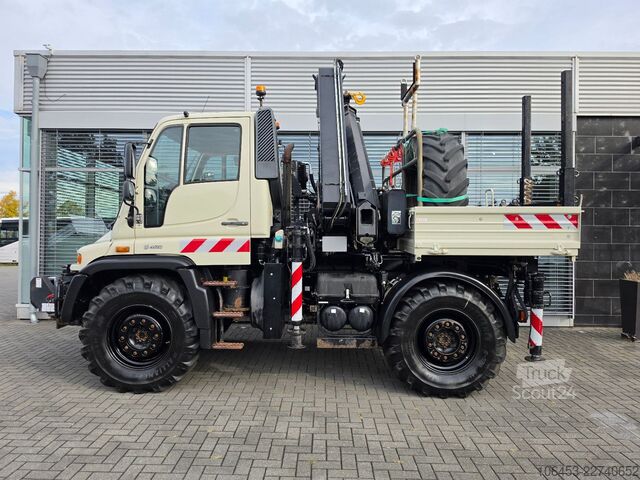 Autokran MERCEDES-BENZ U 400 Kran Hiab 166-5 Funk Seilwinde LOF Zul.