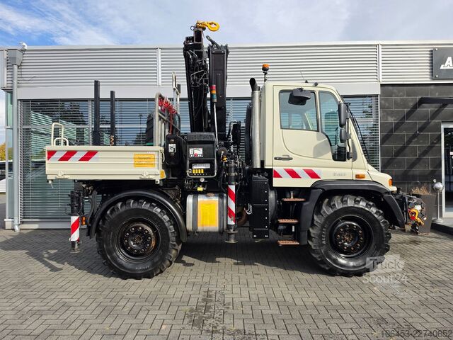 Autokran MERCEDES-BENZ U 400 Kran Hiab 166-5 Funk Seilwinde LOF Zul.