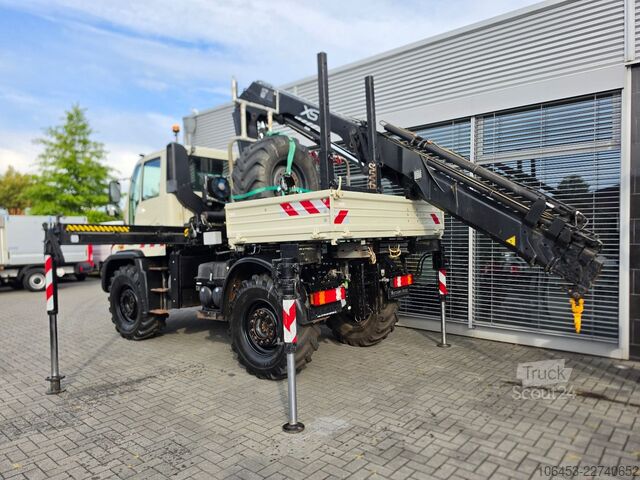 Autokran MERCEDES-BENZ U 400 Kran Hiab 166-5 Funk Seilwinde LOF Zul.