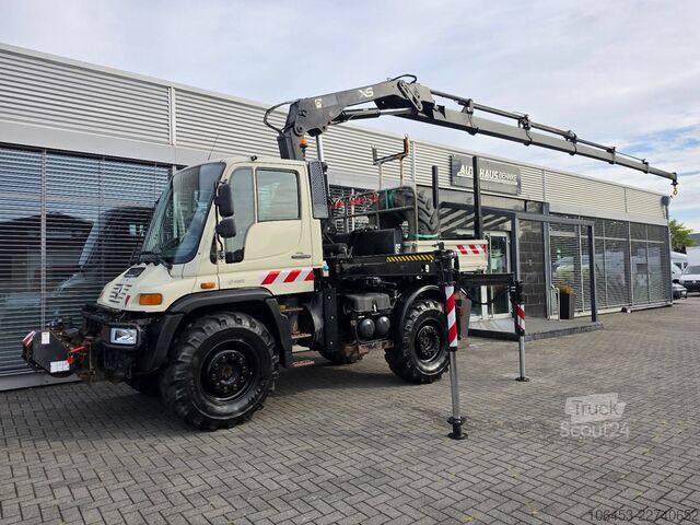 Autokran MERCEDES-BENZ U 400 Kran Hiab 166-5 Funk Seilwinde LOF Zul.