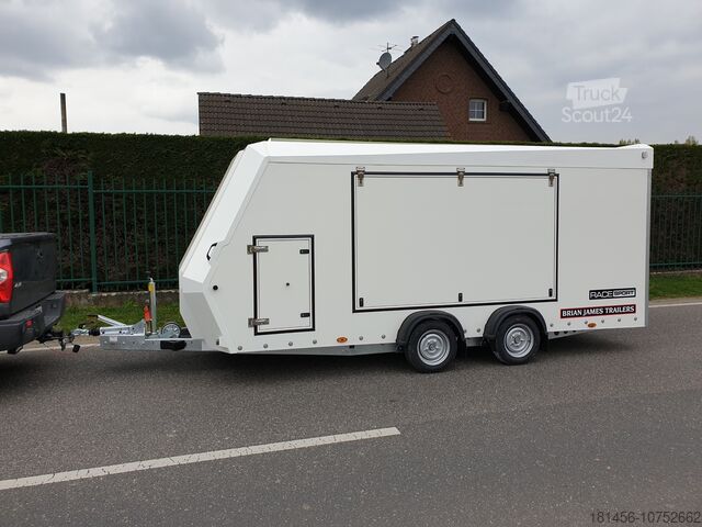 Transporter samochodowy Brian James Trailers Race Sport 340-450 geschlossener Fahrzeugtransporter 450x200x178cm 2600kg  verfügbar