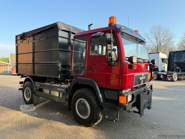 Benne à 3 côtés MAN 10.163 4x4 63.042KM!! PTO/Hydraulic voor+achter...