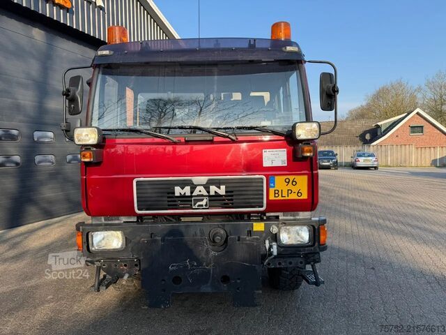 3 taraflı damper MAN 10.163 4x4 63.042KM!! PTO/Hydraulic voor+achter...