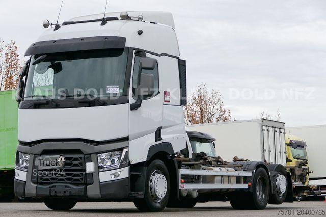 Camion porte-caisses amovibles RENAULT T 460 BDF Retarder Lift-/Lenkachse Vollluft LBW