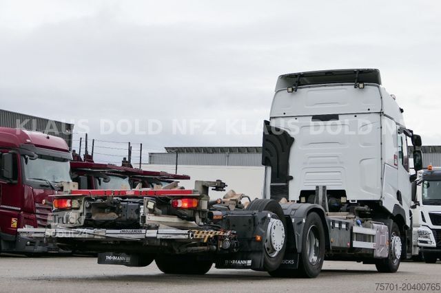 Camion porte-caisses amovibles RENAULT T 460 BDF Retarder Lift-/Lenkachse Vollluft LBW