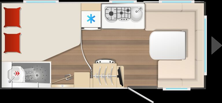 Touring caravan Burstner B66  465 TS