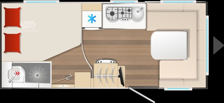 Touring caravan Burstner B66  465 TS