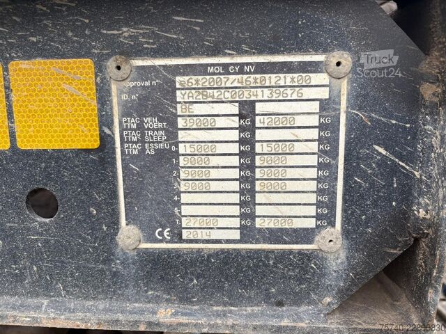 Tipper MOL - + 3X SAF AS + LIFT AS + STUUR AS + 27m3 ALUMI...