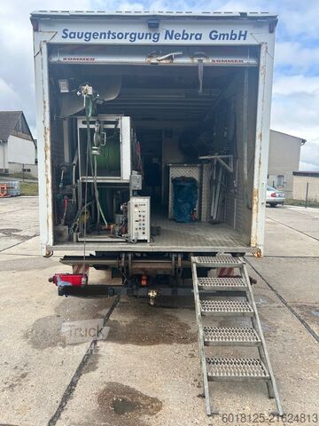 Truck with box body for sewer rehabilitation Iveco EuroCargo 120