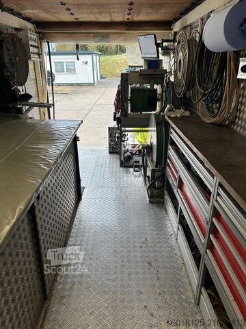 Truck with box body for sewer rehabilitation Iveco EuroCargo 120