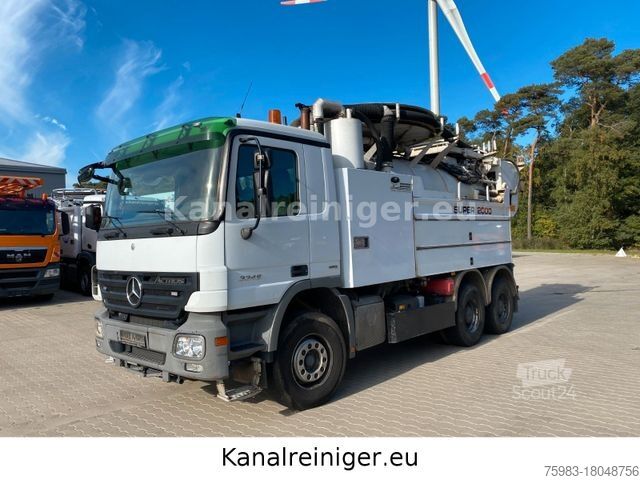 Vacuum tank truck MERCEDES-BENZ Actros 3346 6x4 Wiedemann Super 2000, Recycler