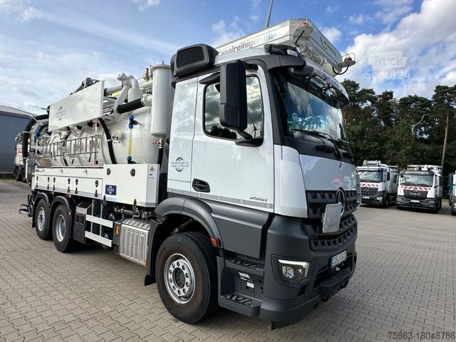 Vacuum tank truck MERCEDES-BENZ AROCS 2548 L 6x2 / KROLL Wasserrückgewinner WRS1