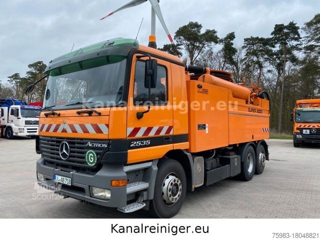 Vacuum tank truck MERCEDES-BENZ Actros 2535 Wiedemann Super 2000, Recycler