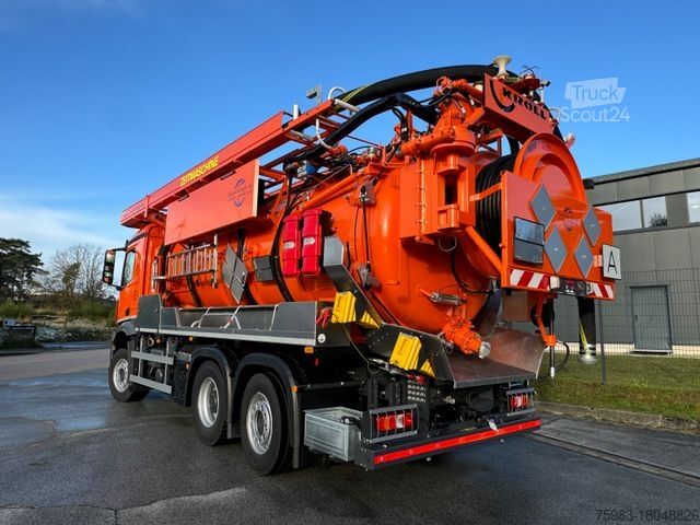 Vacuum tank truck MERCEDES-BENZ AROCS 2848 6x2 mit Kroll ADR Kombi Aufbau