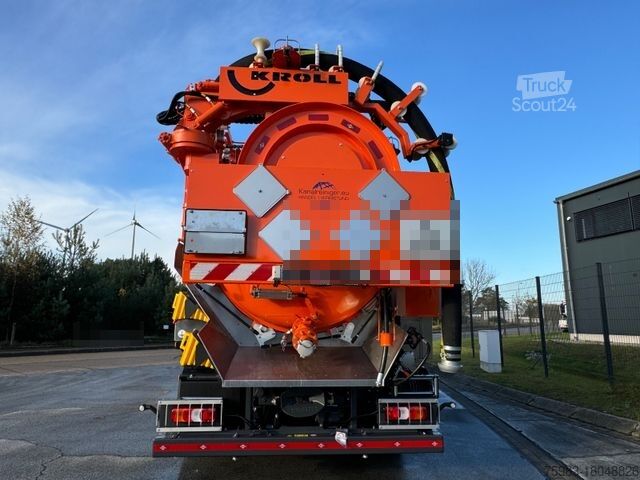 Vacuum tank truck MERCEDES-BENZ AROCS 2848 6x2 mit Kroll ADR Kombi Aufbau