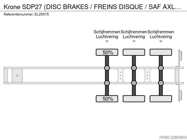  Krone SDP27 (DISC BRAKES / FREINS DISQUE / SAF AXLES)