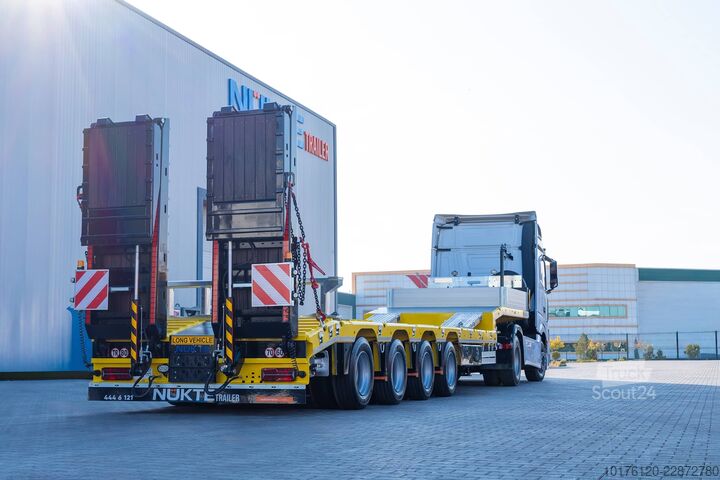 Tieflader-Auflieger für Baumaschinen Nükte Trailer 4 Axle Standard Lowbed Trailer