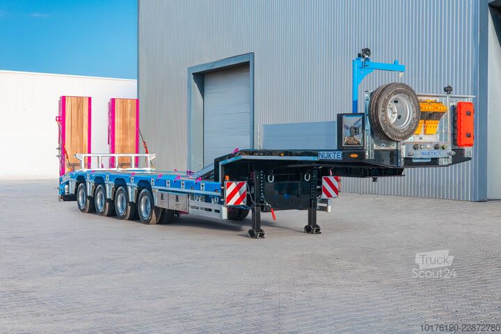 Tieflader-Auflieger für Baumaschinen Nükte Trailer 4 Axle Standard Lowbed Trailer